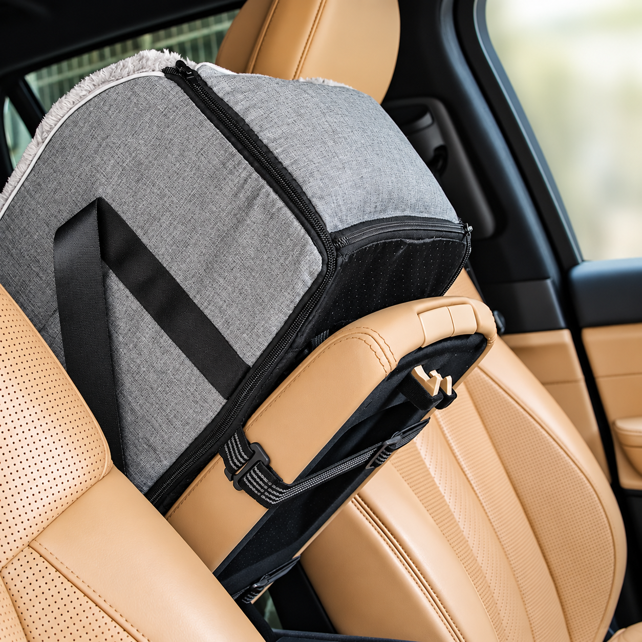 Pet car rier safety strap