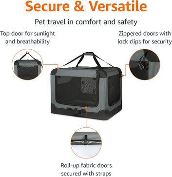 PortableSoft-SidedFoldingPetCrate_4Doors_Pop-UpDesign_secureversatile