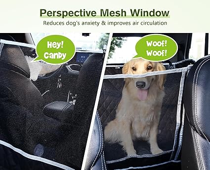 Premium Rear Seat Cover for Dogs – Waterproof, Universal Fit