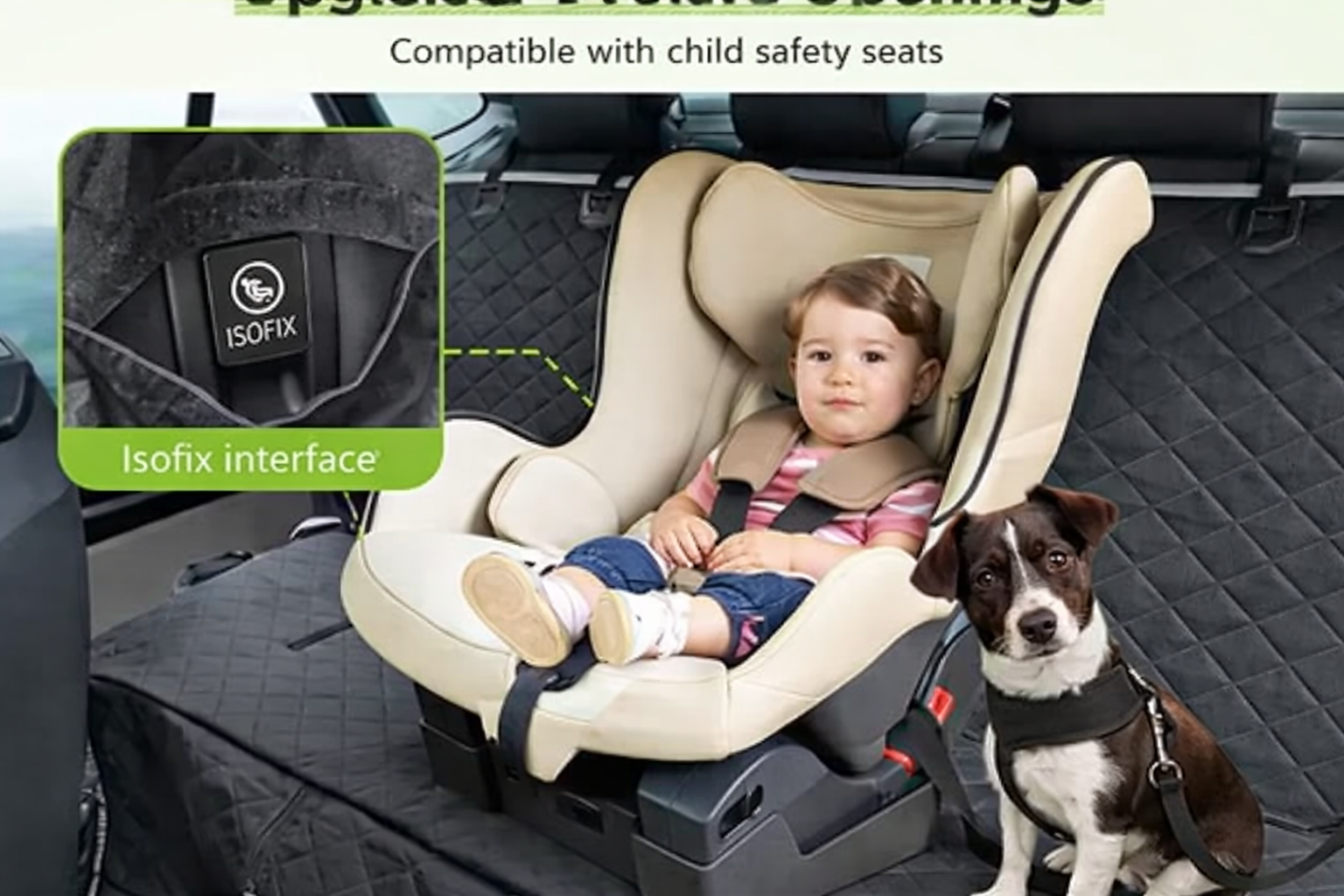 Premium Rear Seat Cover for Dogs – Waterproof, Universal Fit