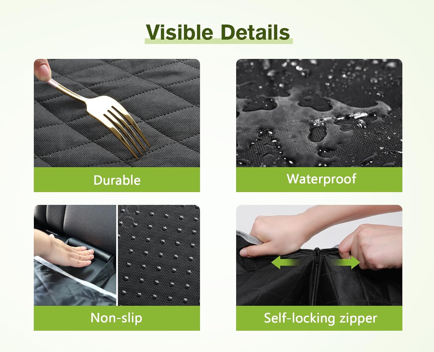 Premium Rear Seat Cover for Dogs – Waterproof, Universal Fit