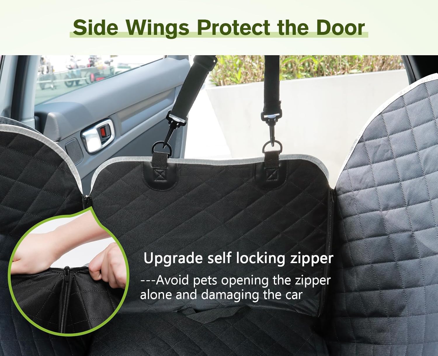 Premium Rear Seat Cover for Dogs – Waterproof, Universal Fit