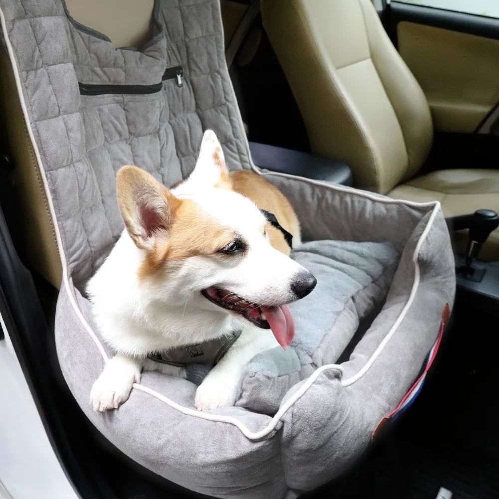 Removable cushion in the dog car seat bed