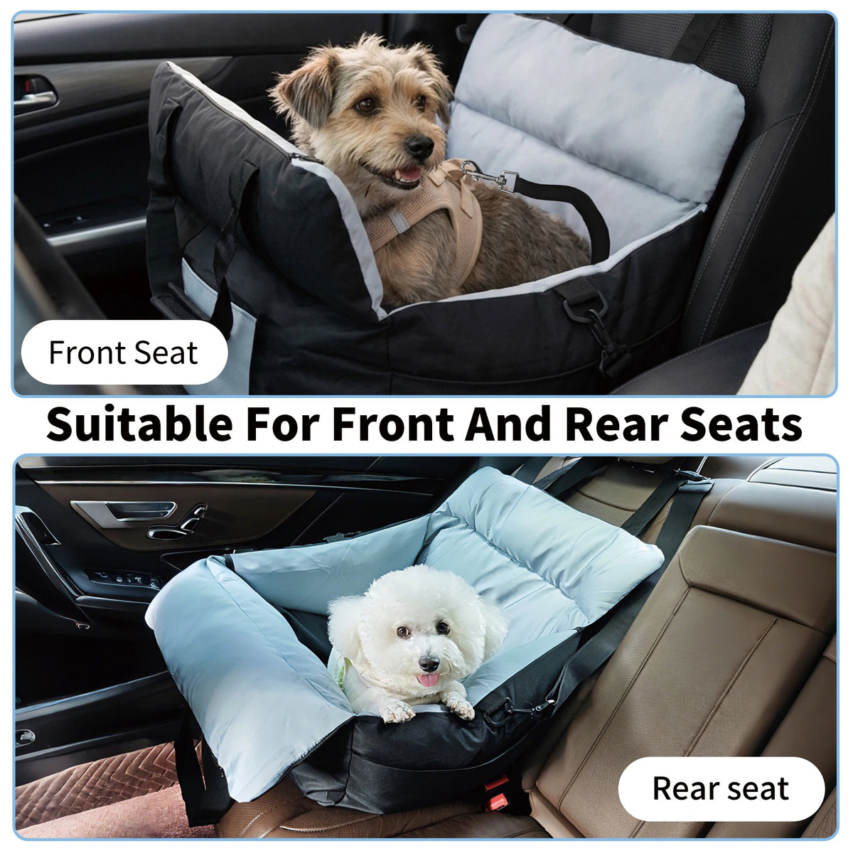 Dog car booster seat suitable for front and rear seats