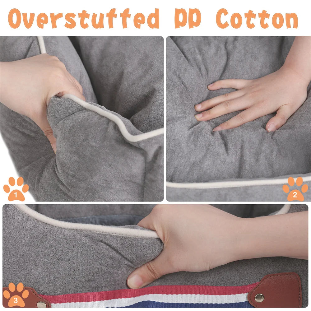 Dog car seat bed used at home