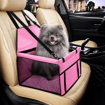 SWIHELP Dog Car Seat With PVC Support Pipe Foldable For Small Pets Puppy Cat Travel