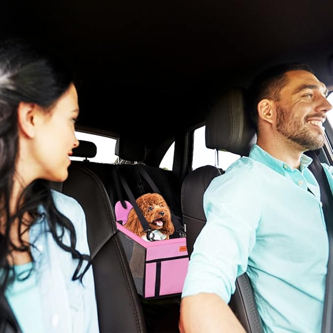 SWIHELP Dog Car Seat With PVC Support Pipe Foldable For Small Pets Puppy Cat Travel