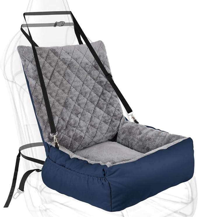 Small Dog Booster Car Seat – Plush & Comfortable Travel Seat for Dogs Up to 9kg