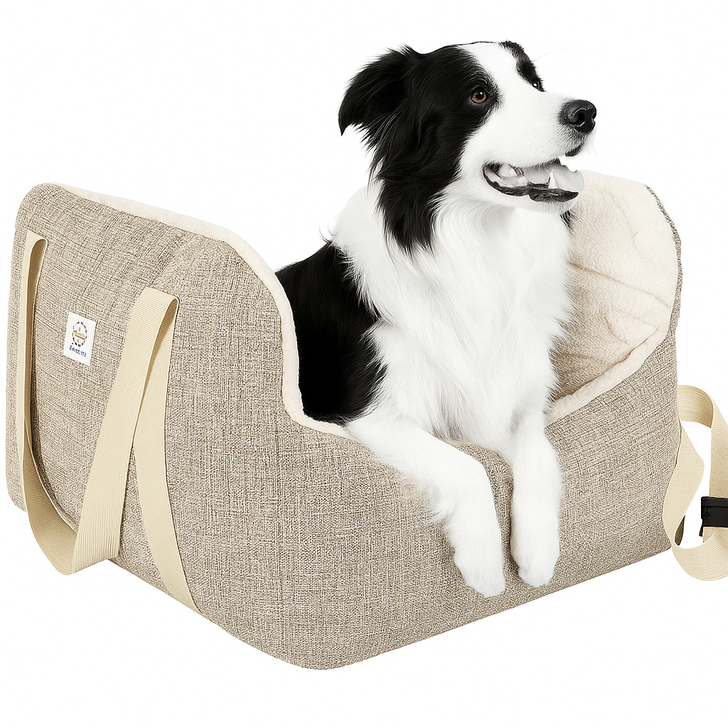 Small Dog Car Seat, Dog Booster Car Seat for Small Dogs, Puppy Seats for Cars with Fixed Buckle and Safety Leash,Dogs Bed Cars Seats, Pet Travel Carrier Bed Up to 25lbs,