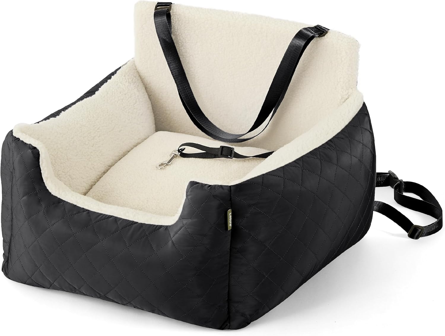 Small Dog Car Seat – Waterproof Booster Bed with Safety Leash
