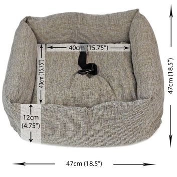 Soft Travel Dog Bed for Car Seat – Washable Pet Cushion, Puppy Comfort Protector