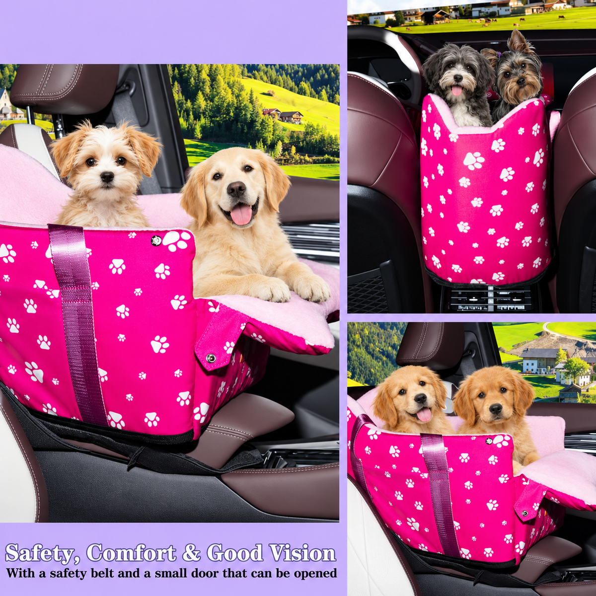 Three_Dogs_in_Pink_Carriers