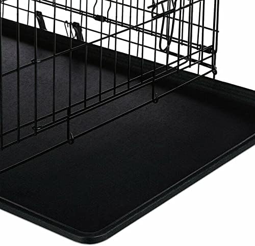 Two-DoorFoldingMetalDogCrate_RemovableTray_CarryHandle