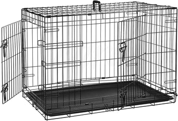 Two-DoorFoldingMetalDogCratefront