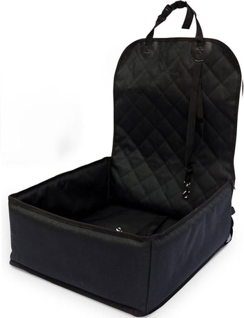 Waterproof Dog Booster Car Seat with 2 Safety Harnesses – Secure Travel for Small & Medium Dogs