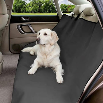 Waterproof Dog Car Seat Cover – Non-Slip Black Rear Protector (125-145cm)