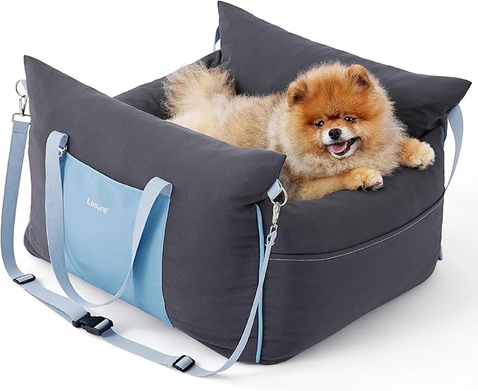 Waterproof Dog Car Seat with Memory Foam – Premium Travel Booster (58×56×33 cm)