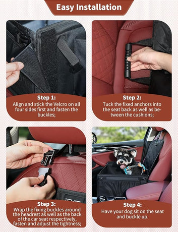 Waterproof Non-Slip Scratch-Proof Dog Car Seat (Black)