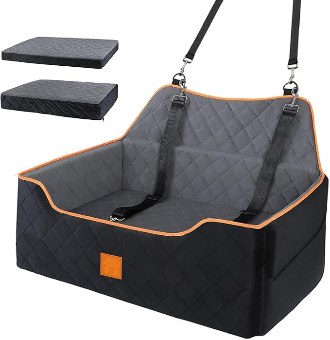 grey black medium dog car seat