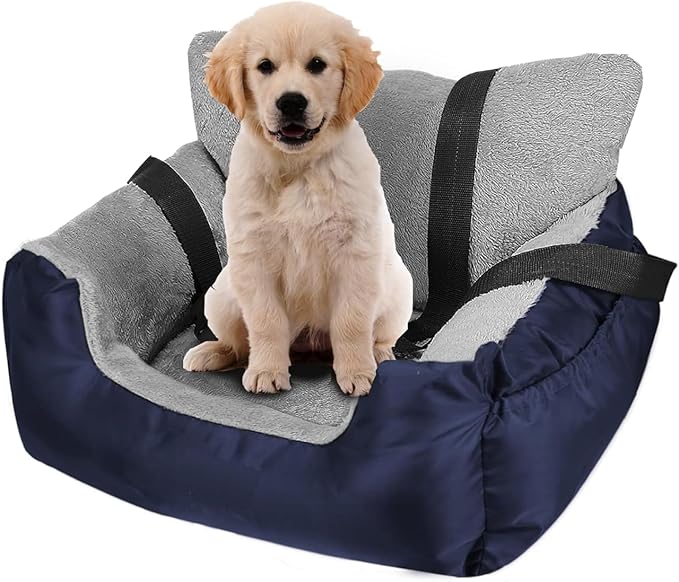 navy blue dog car seat