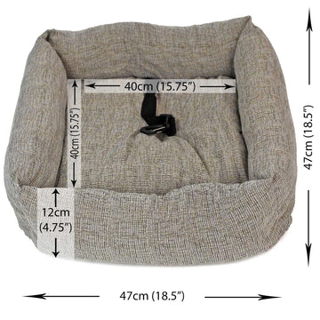 Soft Travel Dog Bed – Washable Car Seat Cushion