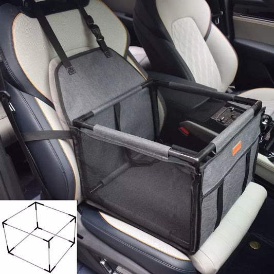 Dog Car Seat Portable Pet Booster Carrier Seat with Safety Clip