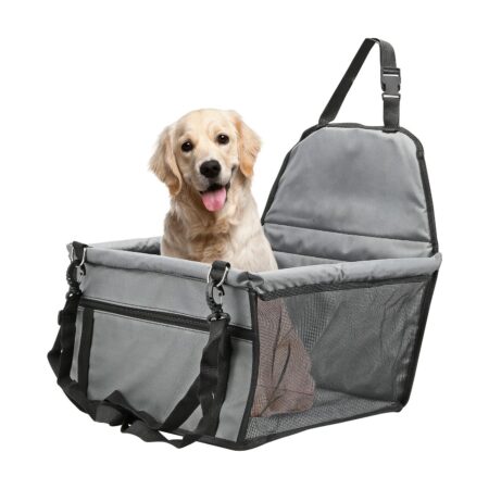 Folding Pet Dog Car Seat Safe Booster Cat Puppy Travel Carrier Bed Bag Basket UK