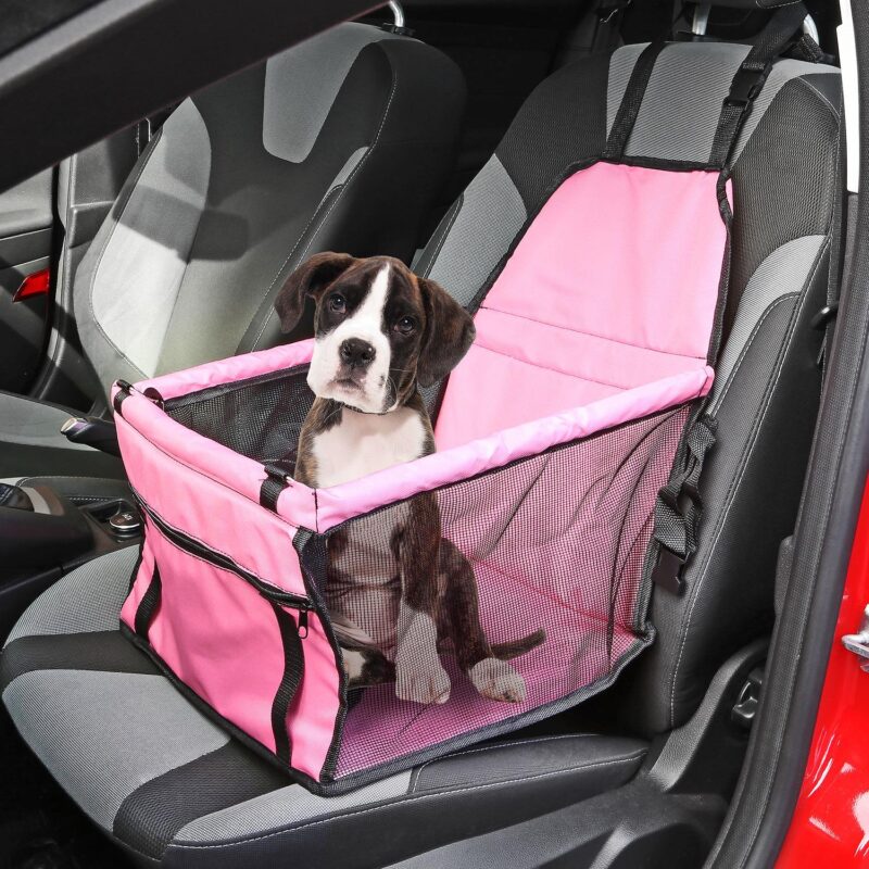 Folding Pet Dog Car Seat Safe Booster Cat Puppy Travel Carrier Bed Bag Basket UK