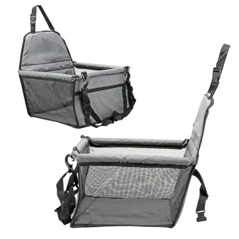 Folding Pet Dog Car Seat Safe Booster Cat Puppy Travel Carrier Bed Bag Basket UK