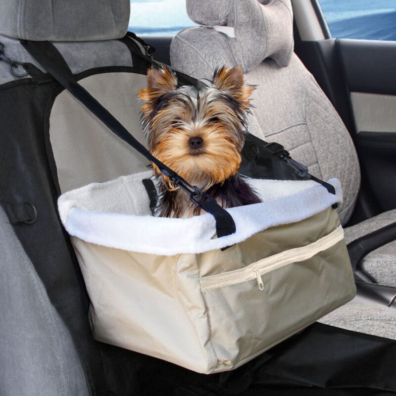 Travel Folding Dog Cat Pet Puppy Car Carrier Booster Seat Safety Bag Belt Cover