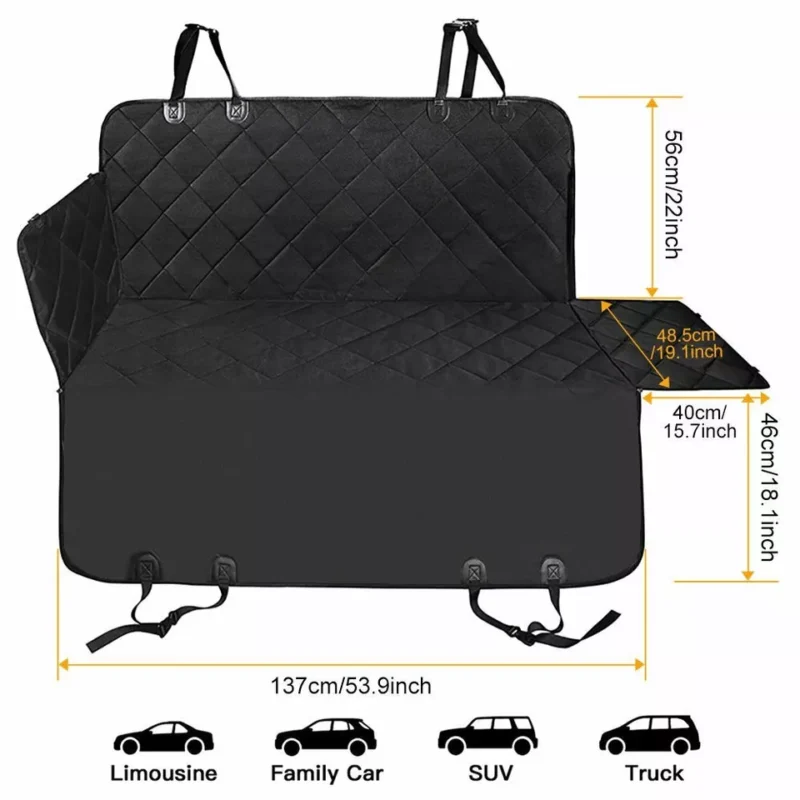 Dog Car Seat Cover Safety Protection Pad Travel Back Seat Hammock Waterproof Pad