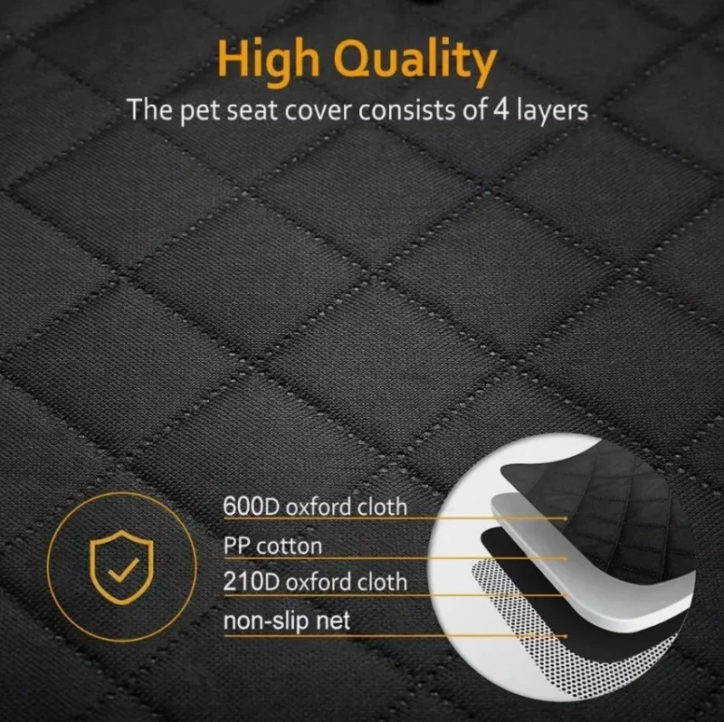 Dog Car Seat Cover Safety Protector Mat Rear Back Seat Hammock Cushion Mat UK