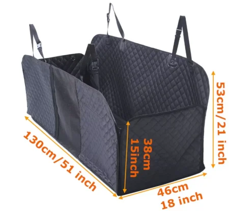 Dog Car Seat Cover - Waterproof Rear Protector Hammock Liners for Dogs
