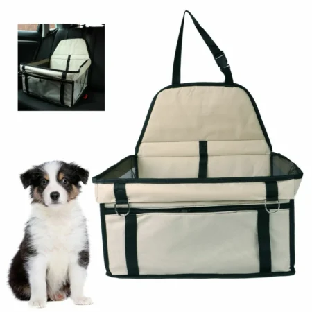 Pet Car Booster Seat for Travel Carrier Cage,Portable,Breathable Bag W/Seat Belt